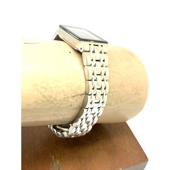 Bulova Women's Watch 96P202 Quartz Black Dial Diamond Quadra Silver Steel CHIP - Picture 12 of 14